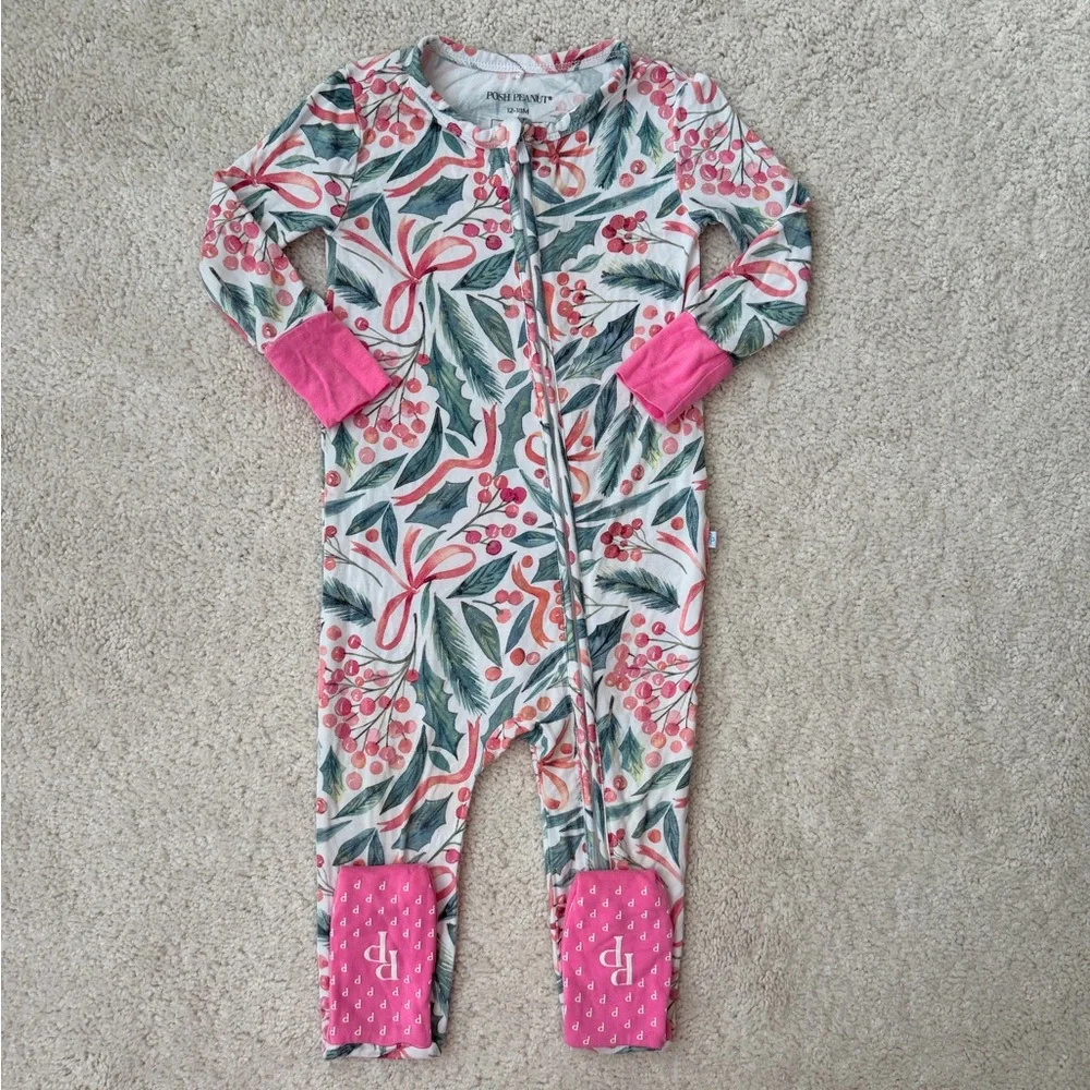 Posh Peanut Holiday Bow Convertible One Piece - Picture 1 of 12